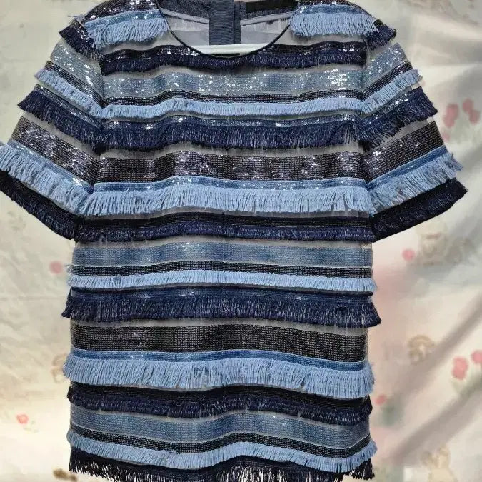 [BUNJANG] CC Collection Sequin Short Sleeve T-Shirt / CC 콜렉션   스팽글    숏   티셔츠