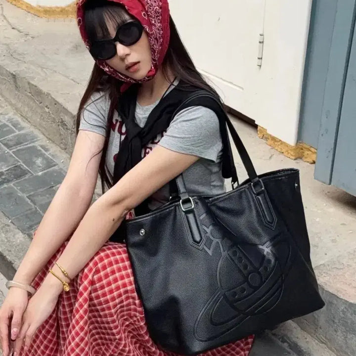 [BUNJANG] Vivienne Westwood Hamilton Tote Bag - Black / 비비안웨스트우드 해밀턴 토트백