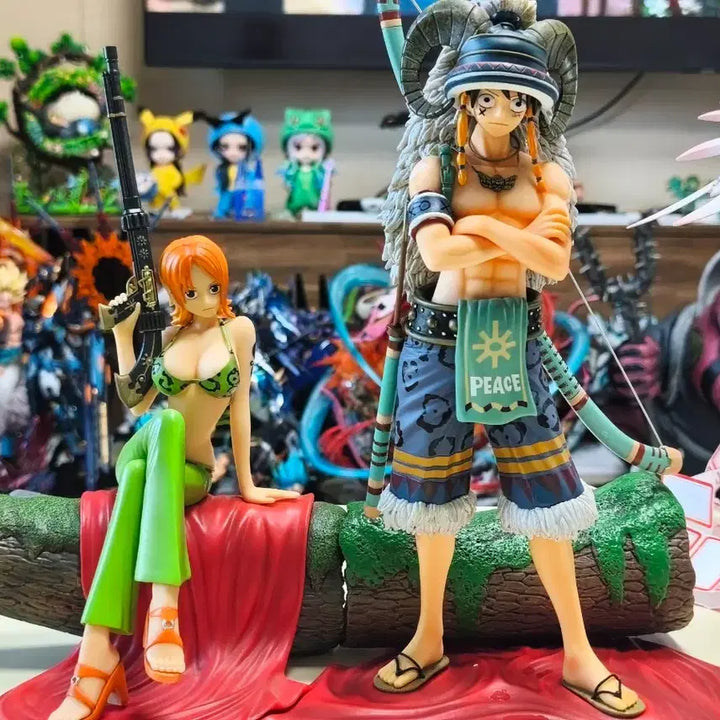 [BUNJANG] One Piece Luffy Nami Figure (DPCF) - No Box / 만14세 투니버스 방영 노박스 DPCF 루피 나미 사진구성 원피스 피규어