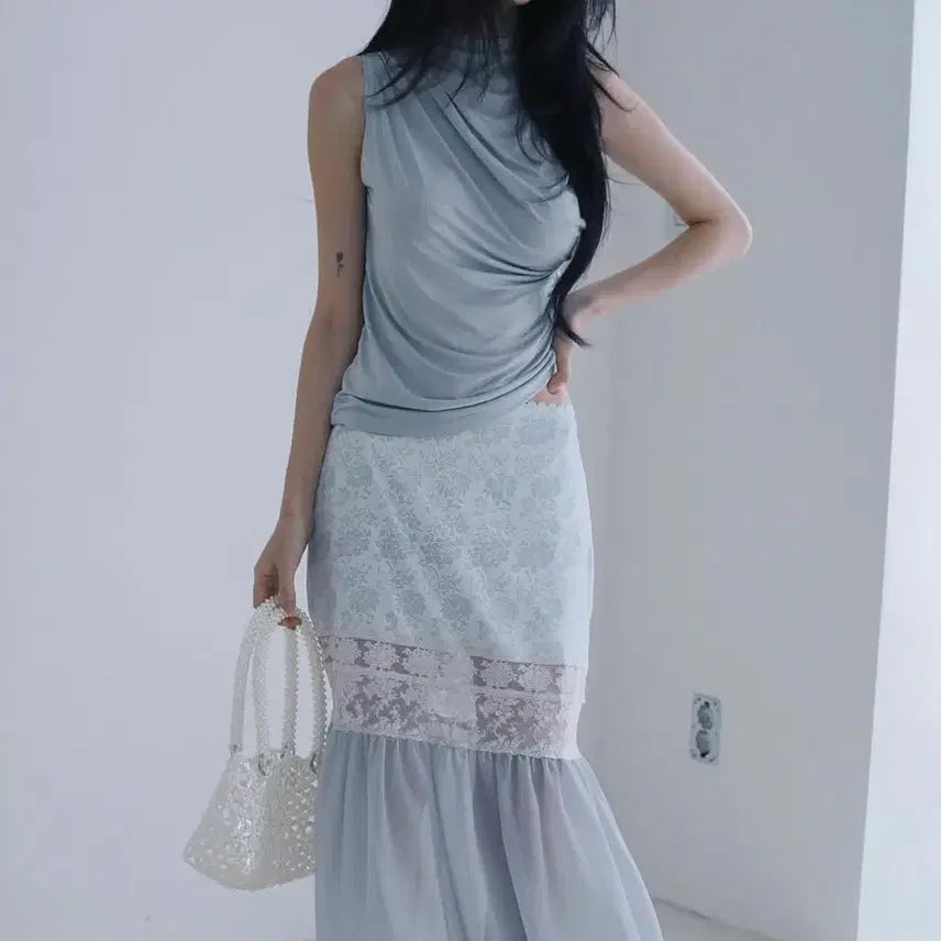[BUNJANG] Maeyang Lace Detail Long Skirt / [미사용 새상품] 한땀한땀 매향 스커트