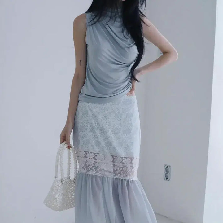 [BUNJANG] Maeyang Lace Detail Long Skirt / [미사용 새상품] 한땀한땀 매향 스커트