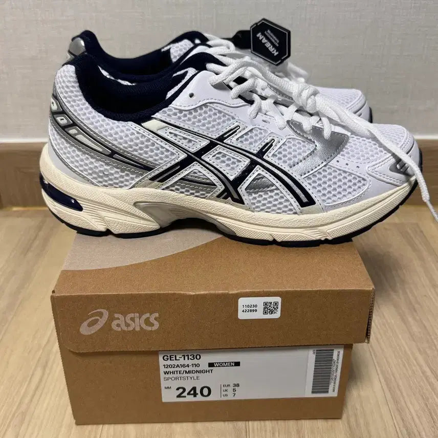 [BUNJANG] ASICS Gel-1130 White Midnight Sneakers (240) / (새상품) 아식스 젤1130 화이트미드나잇 240