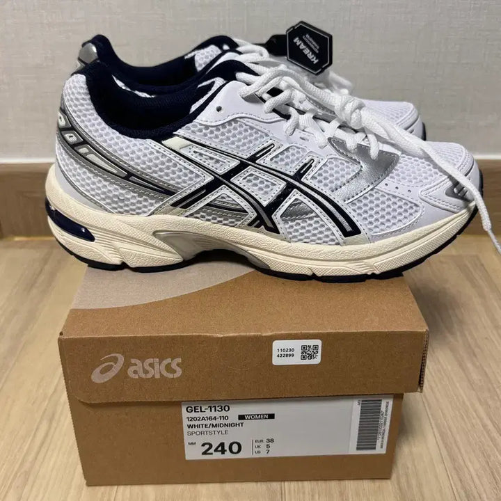 [BUNJANG] ASICS Gel-1130 White Midnight Sneakers (240) / (새상품) 아식스 젤1130 화이트미드나잇 240