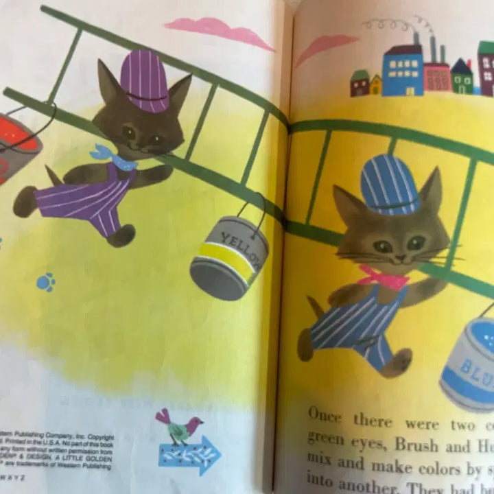 [BUNJANG] 1960s Vintage Unique Cat Picture Book / 1960s/컬러감과 일러스트가 귀엽고 유니크한 빈티지 고양이북(rare)