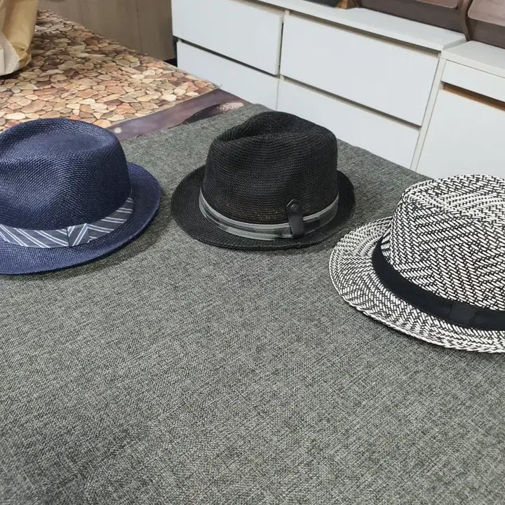 [BUNJANG] Fedora Summer Hat 3-Piece Set / 페도라 신사 여름 모자 3종   일괄가격