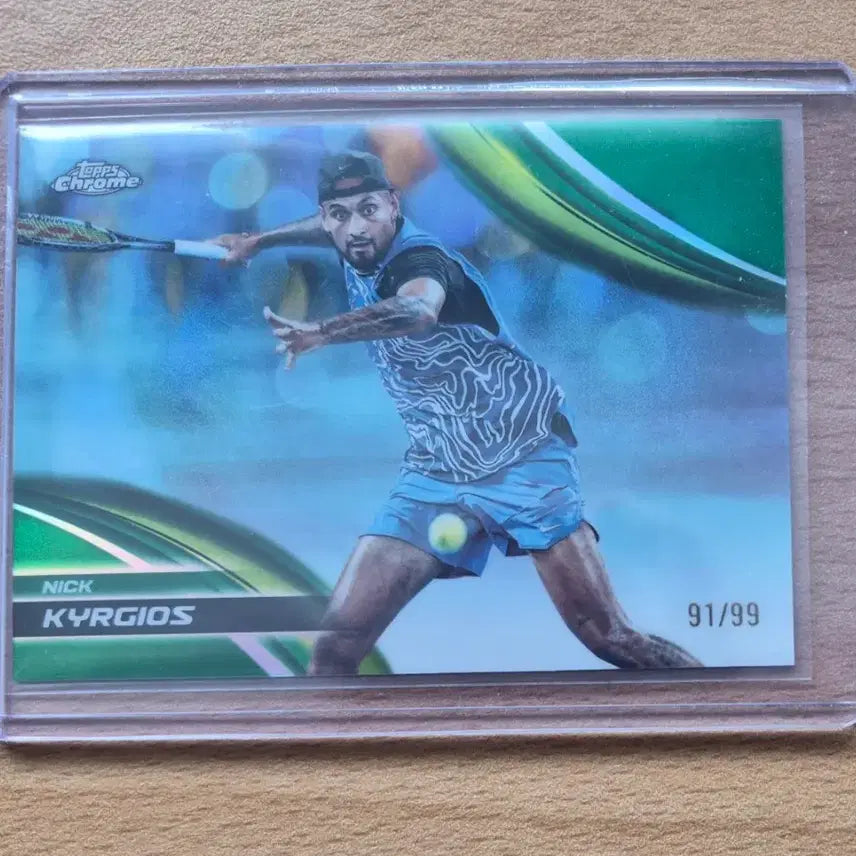 [BUNJANG] 2025 Topps Chrome Tennis Nick Kyrgios Limited Edition Green Refractor Card / 2025 탑스크롬 테니스 닉 키리오스 99한정 그린 리프렉터카드