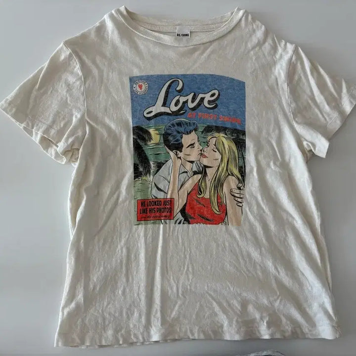 [BUNJANG] Rieun Graphic Print Short Sleeve T-Shirt / 리던 반팔 M
