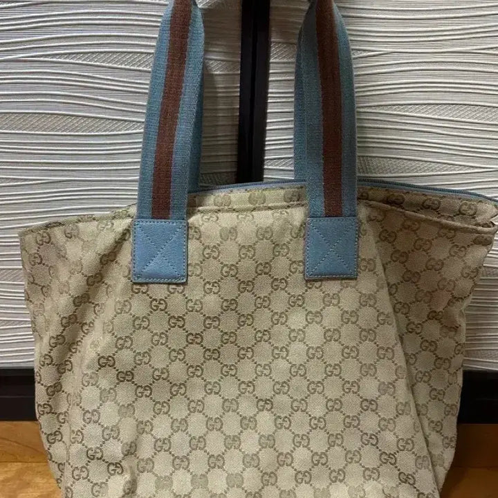 [BUNJANG] Gucci GG Logo Canvas Tote Bag / 구찌 GG 로고 캔버스 토트백 핸드백 가방