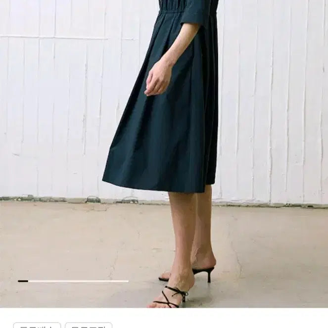 [BUNJANG] Melissa Stancara Navy Long Dress Size 66 / 멜리사 스탠카라 롱원피스 네이비 66