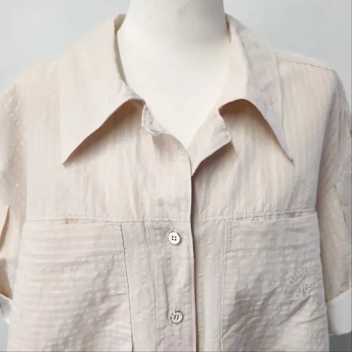 [BUNJANG] SYSTEM Linen Blend Pocket Short Sleeve Shirt / [정품] SYSTEM 린넨 혼방 포켓 반팔 셔츠 55~66