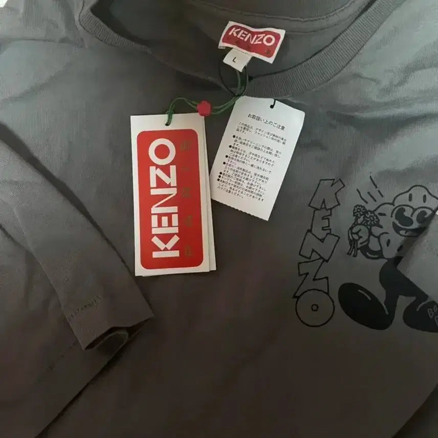 [BUNJANG] Kenzo Boke Boy T-Shirt Grey (L) / [새상품] 겐조 반팔 Boke Boy 그레이 (L)