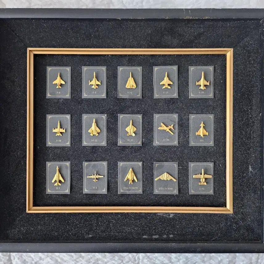 [BUNJANG] Korean Air Force Fighter Jet Badge Framed Display / 공군 전투기 뱃지 액자