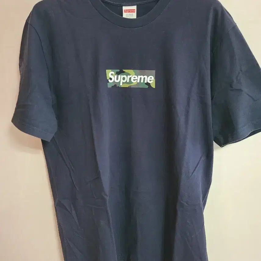 [BUNJANG] Supreme Box Logo T-Shirt Navy Camo / 슈프림 박스로고 반팔티