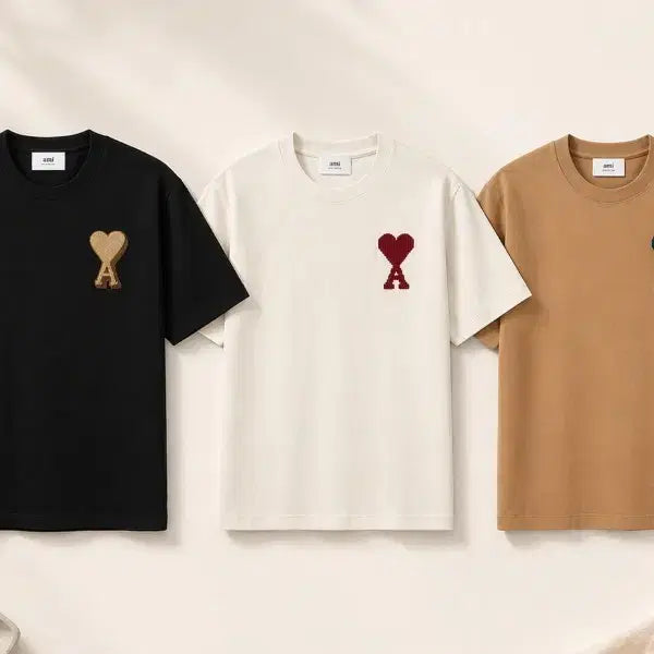 [BUNJANG] AMI Big Heart Logo T-Shirt / 아미 빅 하트로고 반팔티