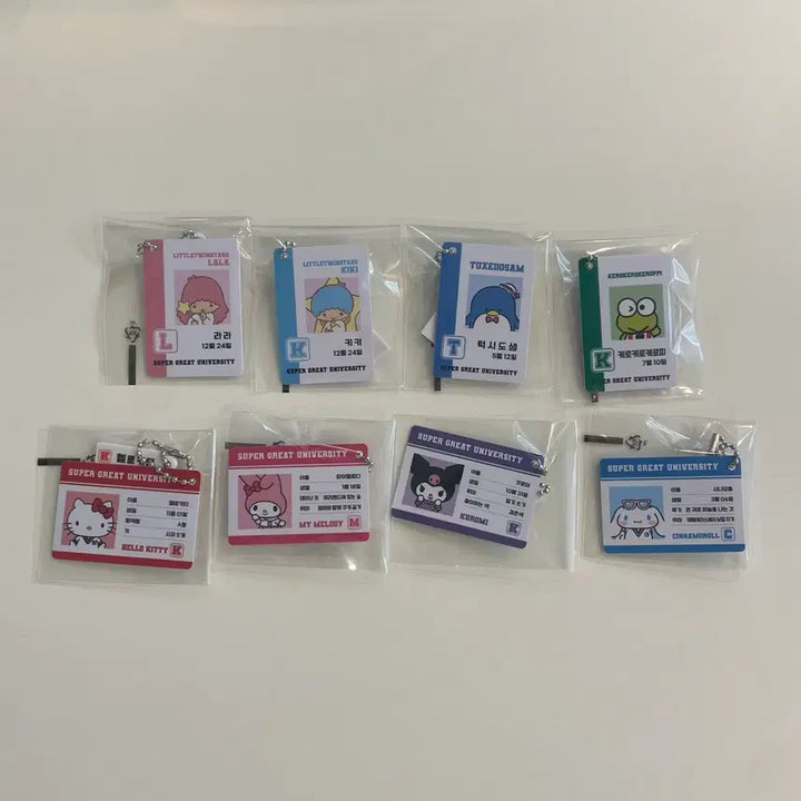 [BUNJANG] Sanrio Character Student ID Card Keychain (Cinnamoroll, Hello Kitty, Keroppi, Little Twin Stars, Kuromi, My Melody, Tuxedo Sam) / 키티 케로피 리틀트윈스타 쿠로미 마이멜로디 턱시도샘 시나모롤학생증키링