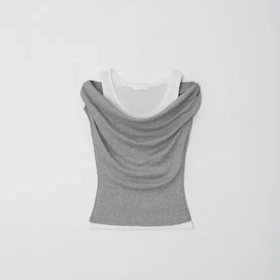[SOLD OUT] 더위시 리즈 Rosy layered tee로지 레이어드 티(멜란지그레이)