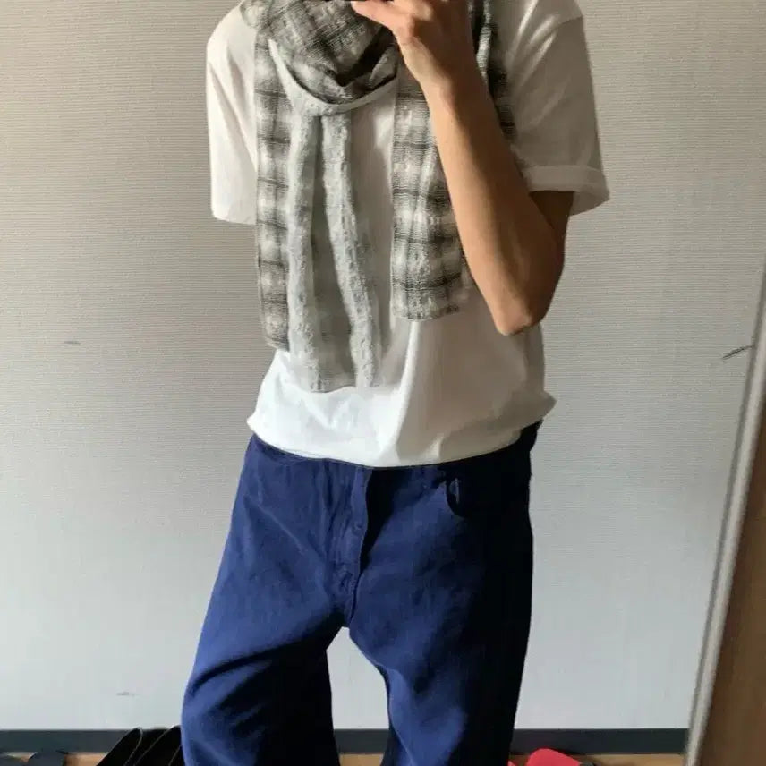 [BUNJANG] Romanticy Size Dyeing Denim Wide Fit Pants Medium / 로맨티사이즈 다잉데님 새상품 미듐