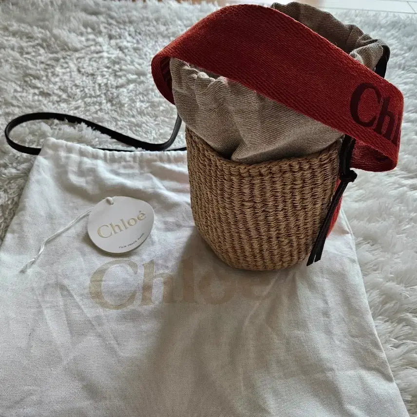 [BUNJANG] Chloé Woody Small Basket Bag Orange / 정품 끌로에 우디 스몰 바스켓 백 오렌지