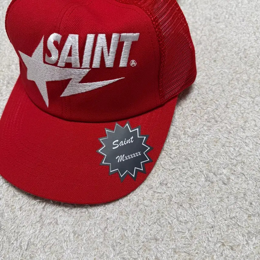 [BUNJANG] A Bathing Ape x Saint Michael Red Trucker Cap / [OS] 세인트미카엘 x 베이프 트러커 캡 모자 레드