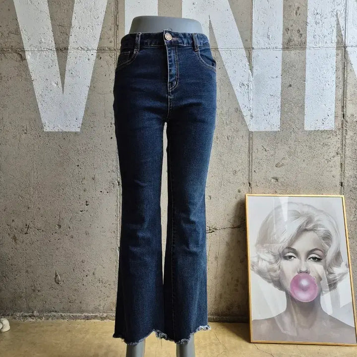 [BUNJANG] Egoist Spandex Bootcut Cut-Out Jeans (Size M) / 에고이스트 스판 부츠컷 컷팅진바지(PT2
