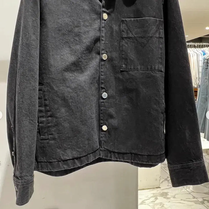[BUNJANG] Solid Homme 22SS Black Denim Shirt Jacket / 46) 솔리드옴므 데님 자켓 최종가