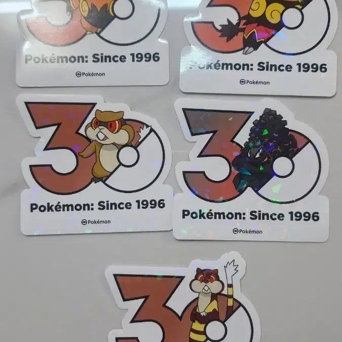[BUNJANG] Pokemon 30th Anniversary Sticker Set (10 Types) / 포켓몬 30주년 기념 스티커 10종 일괄