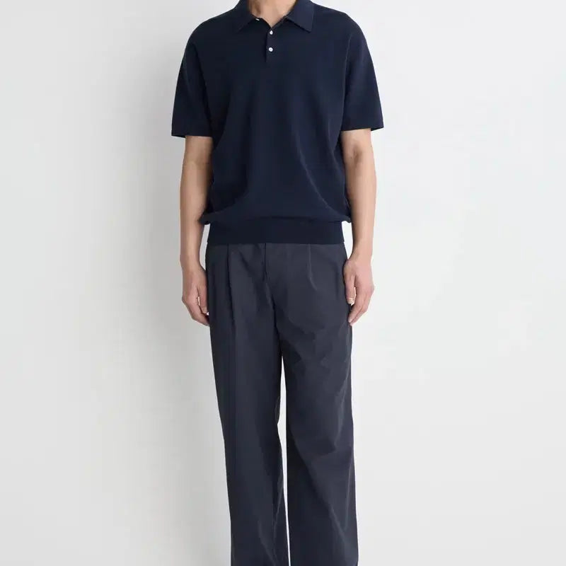 [BUNJANG] Pottery Comfort Polo Knit Half Sleeve Shirt / [새상품] 포터리 컴포트 폴로 니트