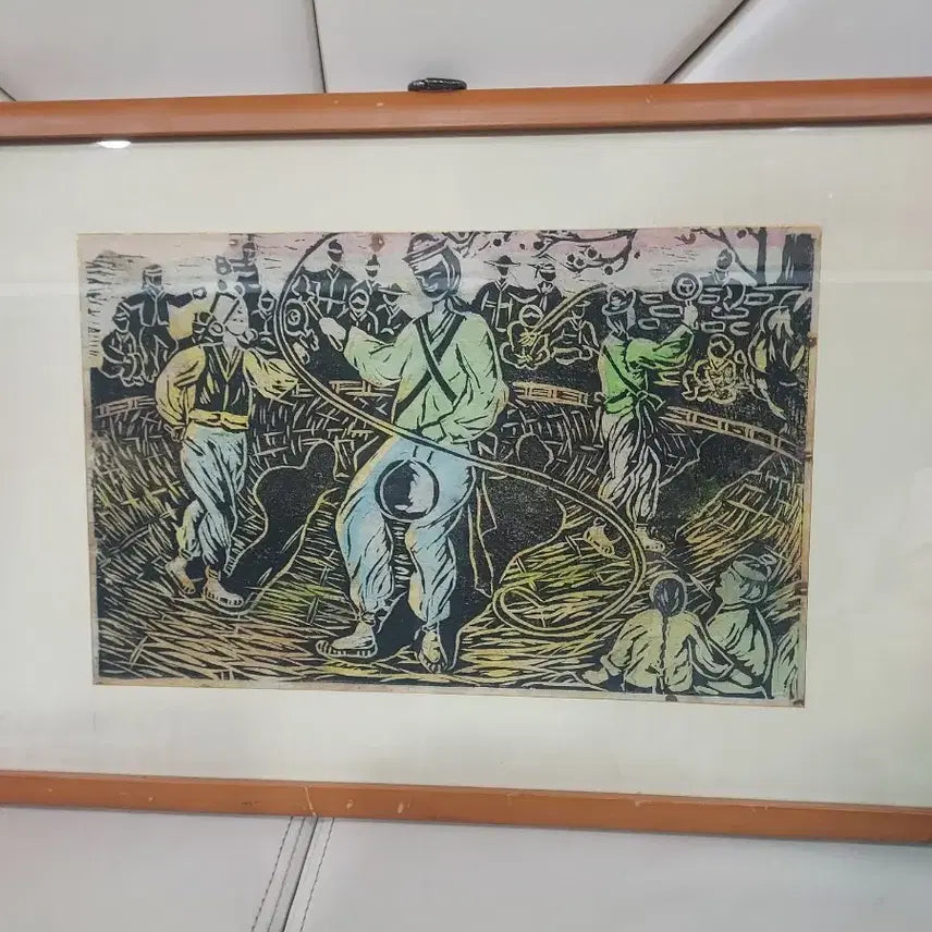 [BUNJANG] Korean Folk Painting Print Framed Art / 한국 민속화 풍속화 판화 액자
