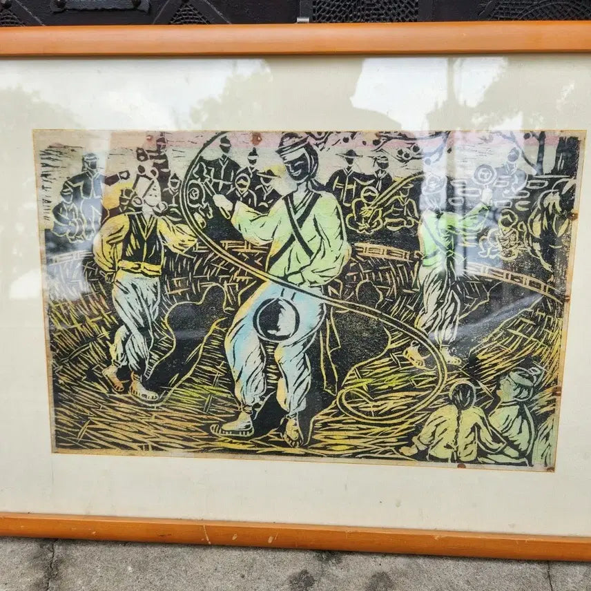 [BUNJANG] Korean Folk Painting Print Framed Art / 한국 민속화 풍속화 판화 액자