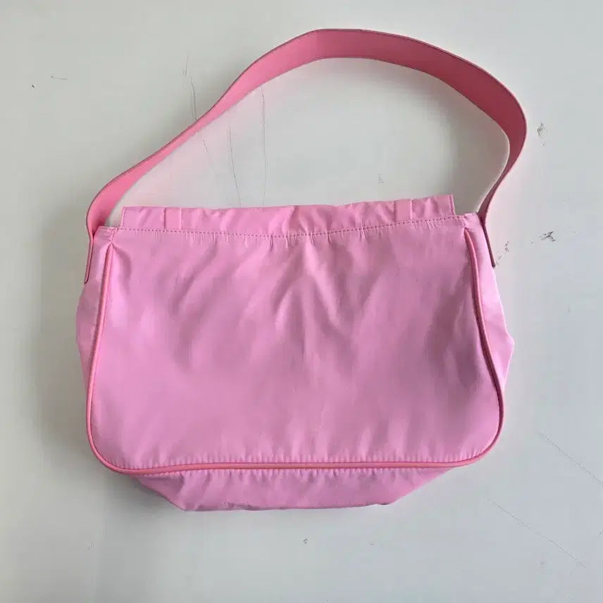 [BUNJANG] Matin Kim Buckle Shoulder Bag Pink Nylon / 마땡킴 버클 숄더백 핑크