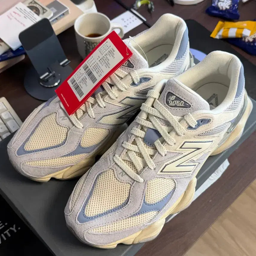 [BUNJANG] New Balance 9060 Pearl Grey Linen Sneakers (Size 290) / 뉴발란스 9060 펄 그레이 리넨 290