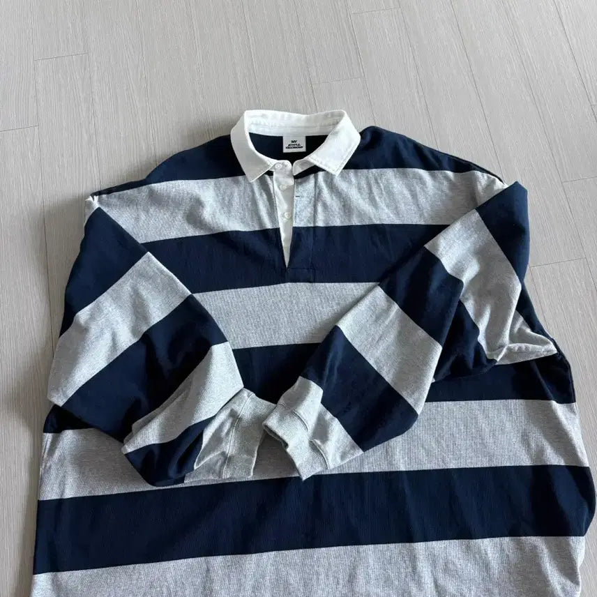 [BUNJANG] MJD Oversized Striped Rugby Shirt L / MJD 오버사이즈 스트라이프 럭비셔츠 L