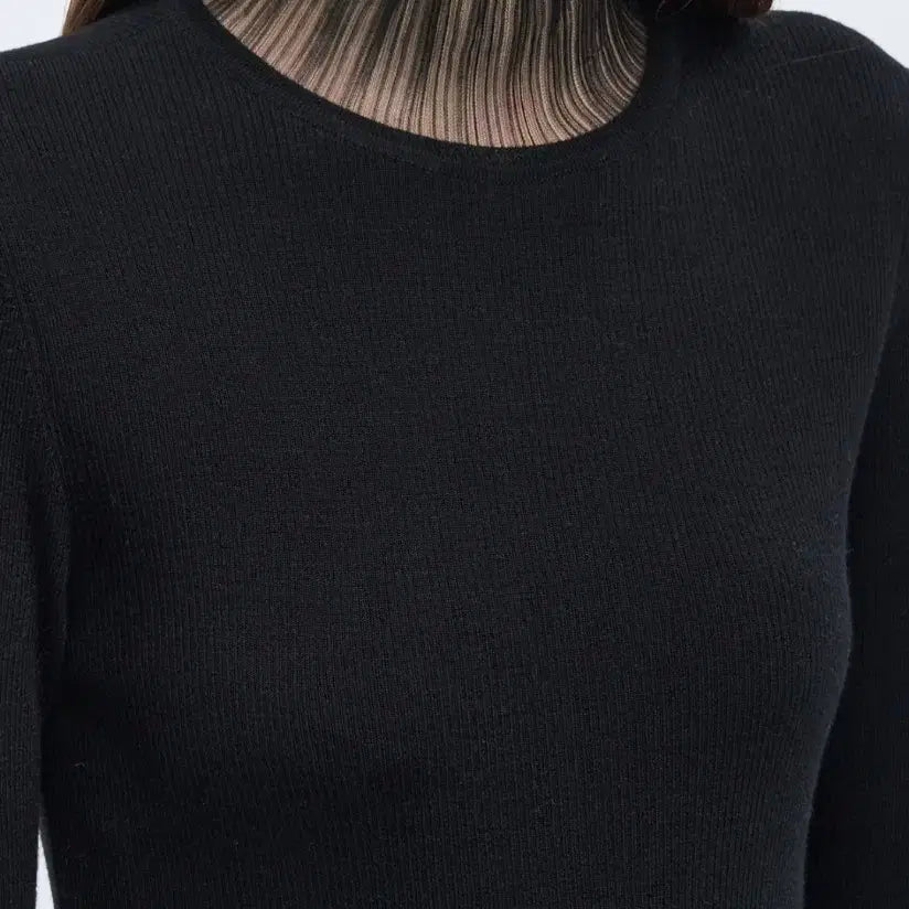 [BUNJANG] OBJET 26 Black See-through Detail Knit Sweater / 오브제 26년도 새상품