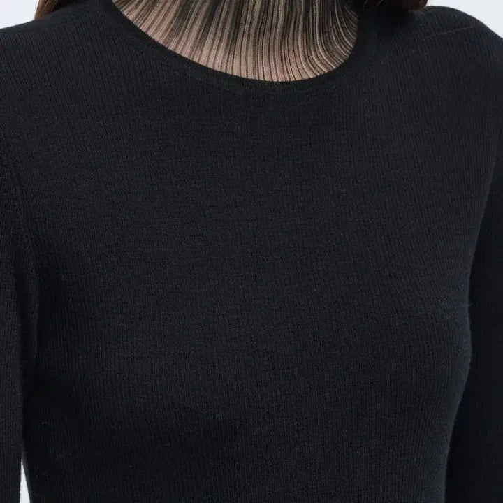 [BUNJANG] OBJET 26 Black See-through Detail Knit Sweater / 오브제 26년도 새상품