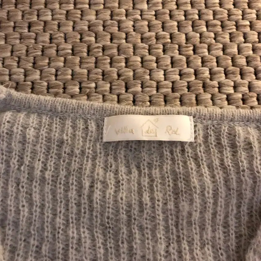 [BUNJANG] RE_L Gray Ribbon Detail Cropped Cardigan / RE_L 리엘 그레이 가디건