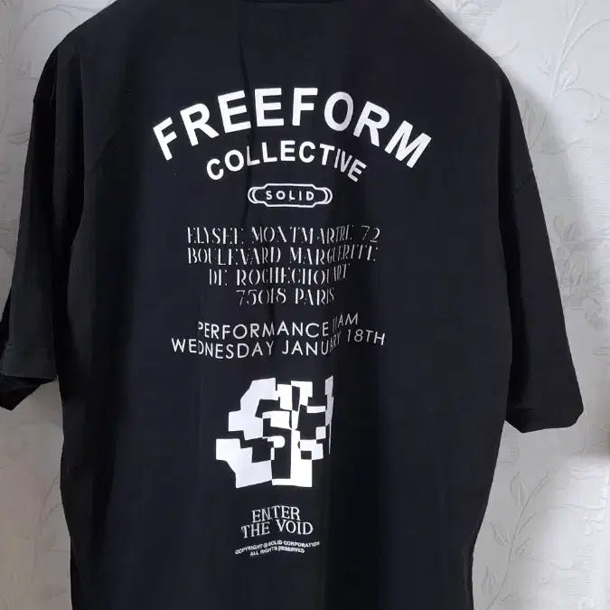 [BUNJANG] Solid Homme Premium Graphic T-Shirt Black (2023 Model) / (정품) 솔리드옴므 프리미엄 그래픽 반팔티 110 23년식 초A급