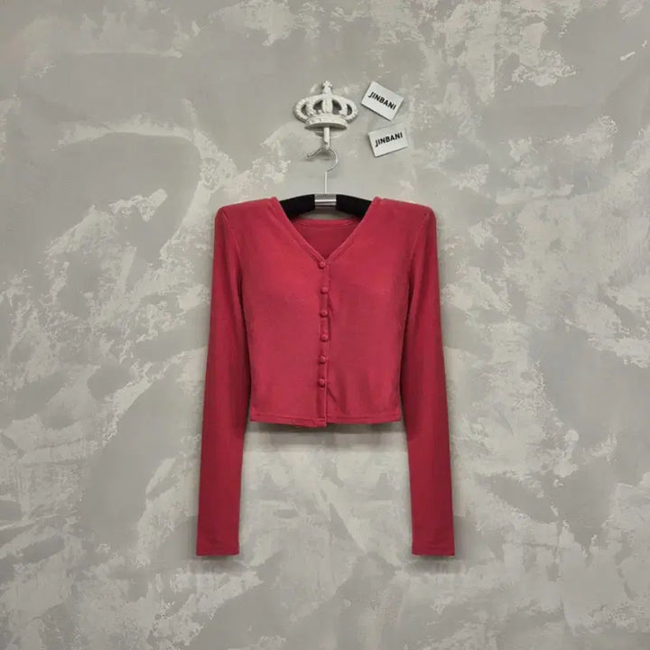 [BUNJANG] Jeunbani Cardigan T-Shirt Red / <미착용 새상품> 진바니 탱탱 가디건 티셔츠 <레드>