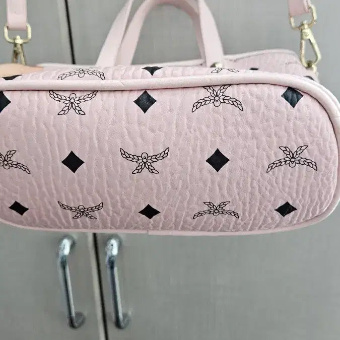 [BUNJANG] Pink Tote Bag Shoulder Bag with Rabbit Printing / 핑크 토트백 숄더백 토끼 프린팅