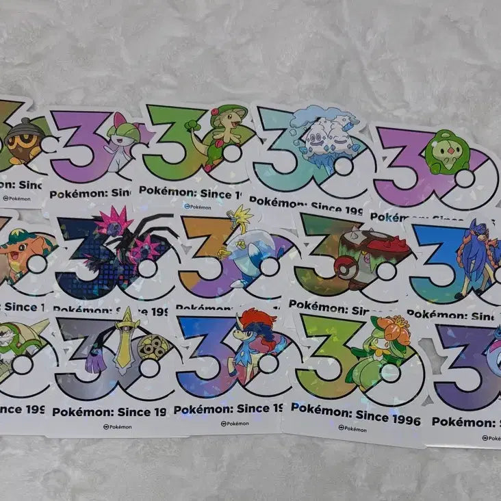 [BUNJANG] Pokemon 30th Anniversary Logo Sticker Set / 포켓몬 30주년 기념 로고 스티커 자시안