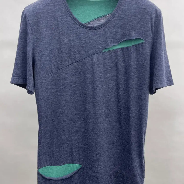 [BUNJANG] System Homme Cutting Effect Short Sleeve T-Shirt / 시스템옴므 커팅효과 반팔티셔츠