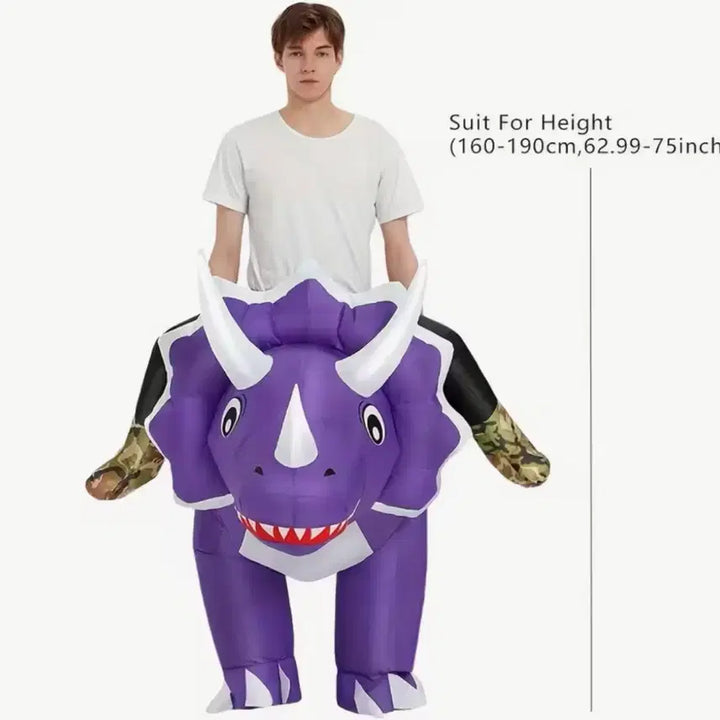 [BUNJANG] Purple Dinosaur Air Suit Costume / 졸업사진 공룡풍선 옷 에어슈트(보라)