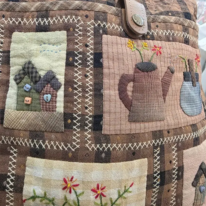 [BUNJANG] Check Quilted Crossbody Bag / 체크 퀼트 크로스백 가방