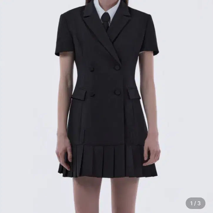 [BUNJANG] Mousoleum Black Half-Sleeve One-Piece Dress / 마우솔레움 반팔 블랙 원피스