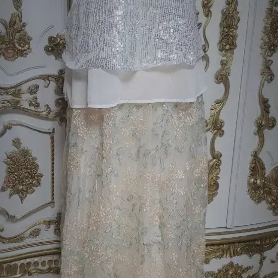 [BUNJANG] Lace Flower Midi Skirt / 레이스 플라워 스커트