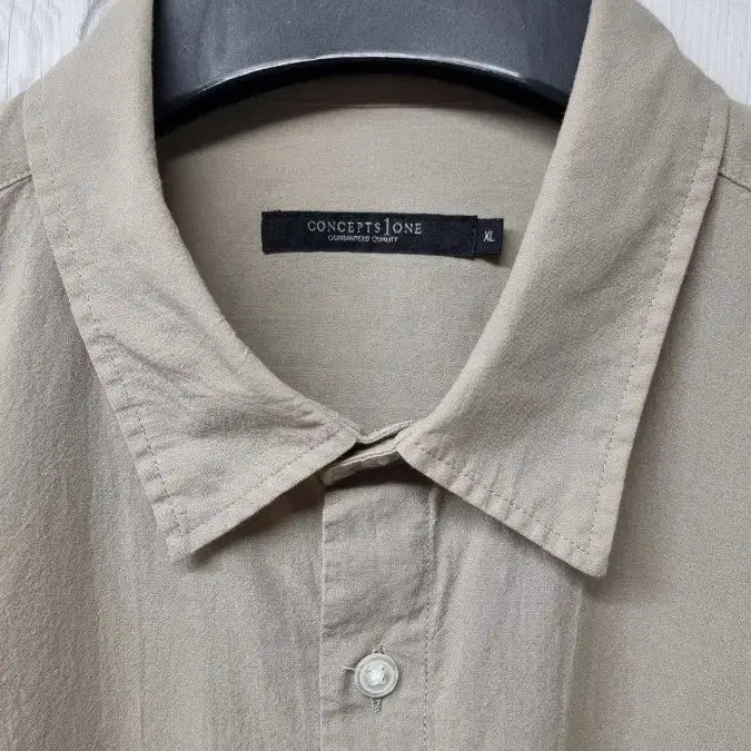 [BUNJANG] Conceptwon Cool Poplin Shirt Khaki XL / [미착용 새상품] 컨셉원 쿨 포플린 셔츠 카키(다크베이지) XL