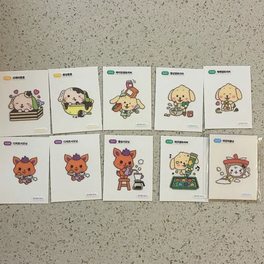 [BUNJANG] NCT WISH Bakery Nibbi Stickers Bundle Set / 엔시티위시 베이커리 띠부실 10장 일괄