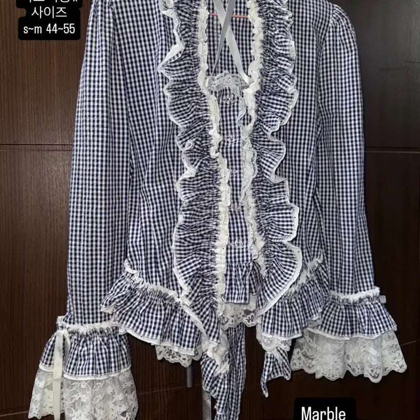 [BUNJANG] Marble Goth Lolita Blouse / (급전할인) Marble 마블 고스로리타 블라우스