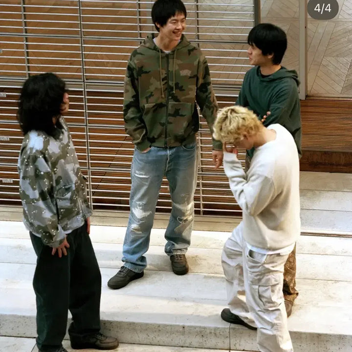 [BUNJANG] Deneb &amp; Dedette Camo Hoodie Zip-up XL / 디네뎃 카모 후드집업 XL