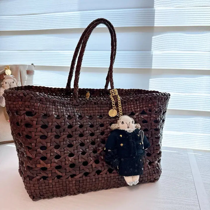 [BUNJANG] Dragon Bag Caneage Bucket Small Dark Brown / 드래곤백 캐니지버킷 스몰 다크브라운+드래곤정품이너백+백앤센스이너백