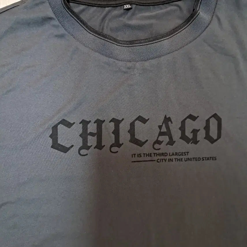 [BUNJANG] XXL Chicago Graphic Short Sleeve T-Shirt / XXL 시카고 그래픽 반팔 티셔츠